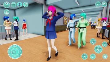 Anime Girl High School Life 3D capture d'écran 3