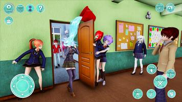 Anime Girl High School Life 3D capture d'écran 2