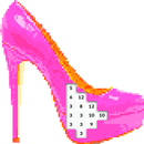 Coloring Book 2019 Girl Shoes Pixel Art APK