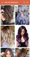 Hair highlights color app Affiche