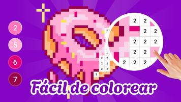 Pixel Art - Color by number Poster