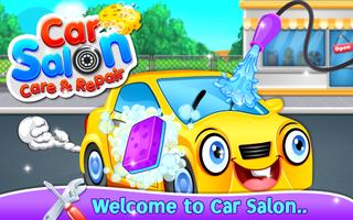 Kids Car Salon Care and Repair Affiche