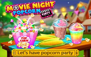 Movie Night Popcorn Party Affiche