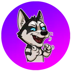 Hushky Dog Sticker for WhatsApp