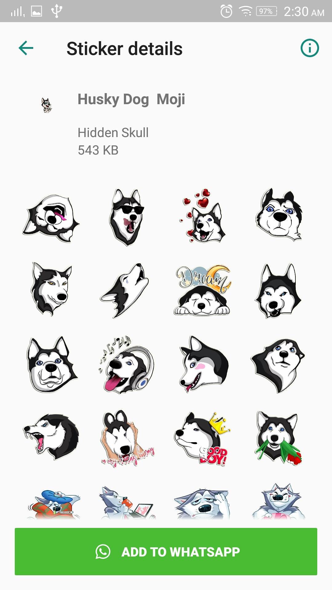 Hushky Dog Sticker For Whatsapp For Android Apk Download