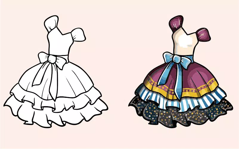 Android向けのかわいいドレスの描き方 Apkをダウンロードしましょう