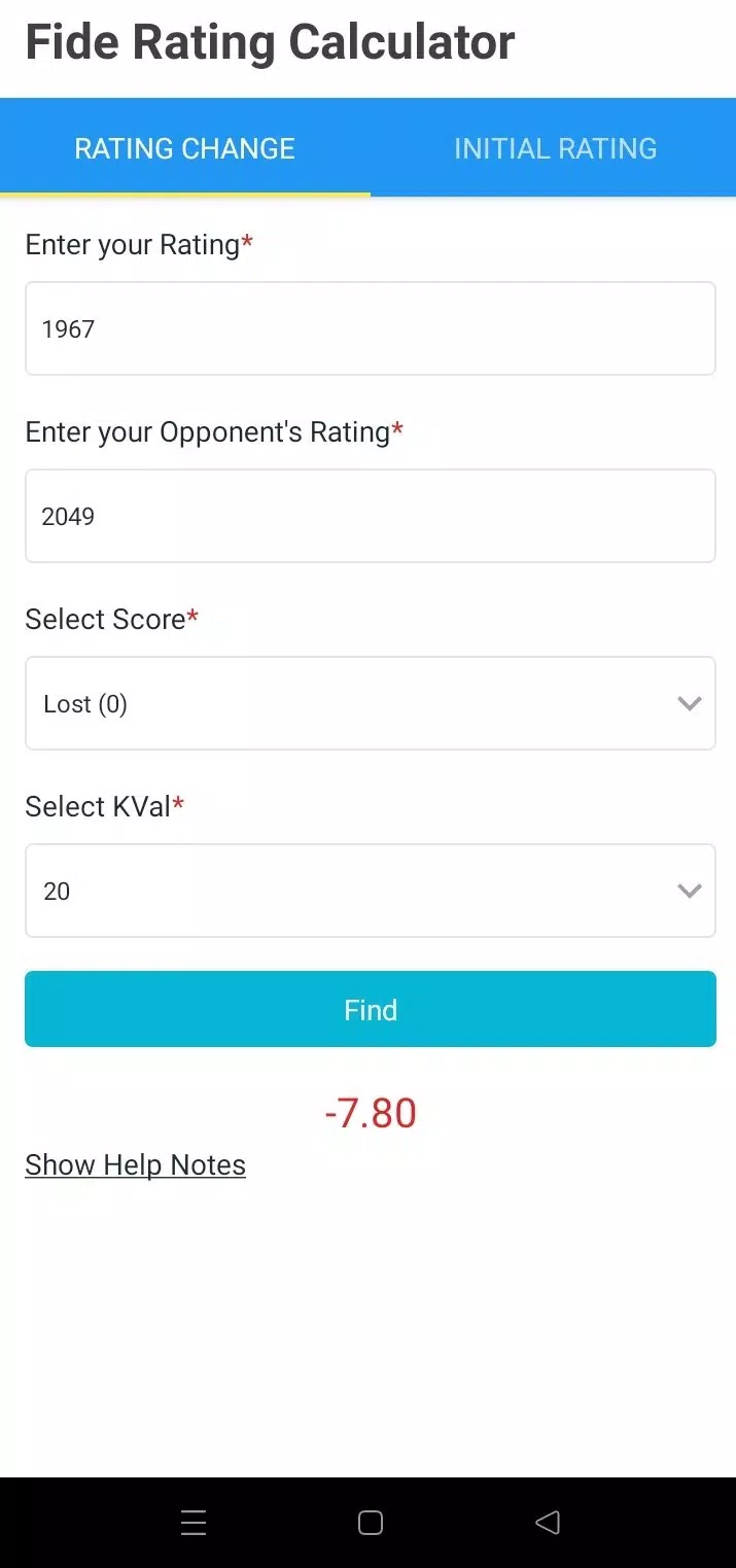 Chess Fide Rating Calculator APK for Android Download