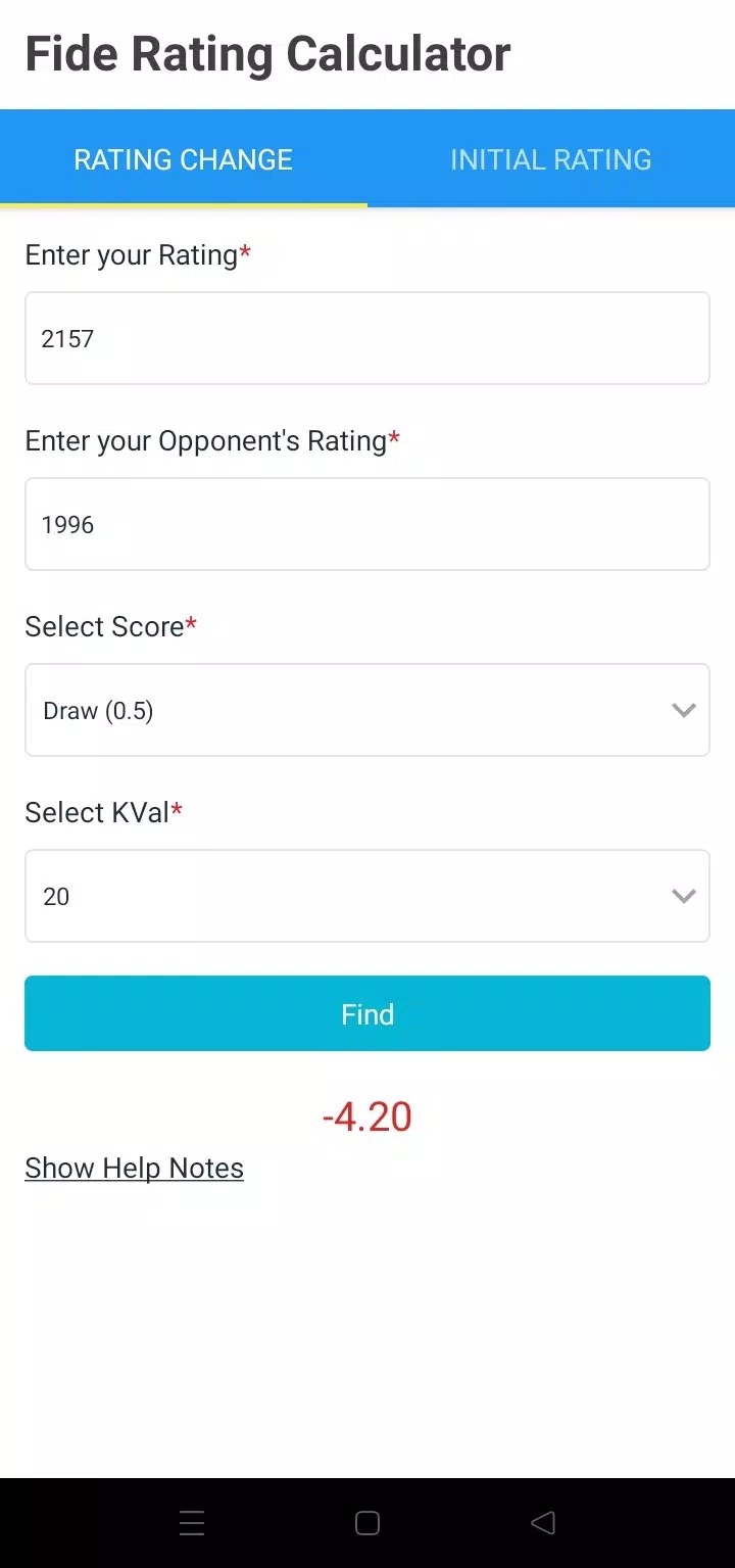 Fide Chess Rating Calculator APK for Android Download