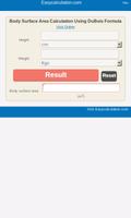 Body Surface Area Calculator poster