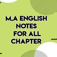 Poster MA English Notes For All Chapter