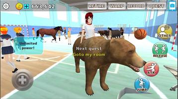 Animal School Simulator. girls الملصق