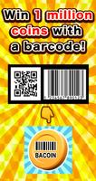 Barcode coin الملصق