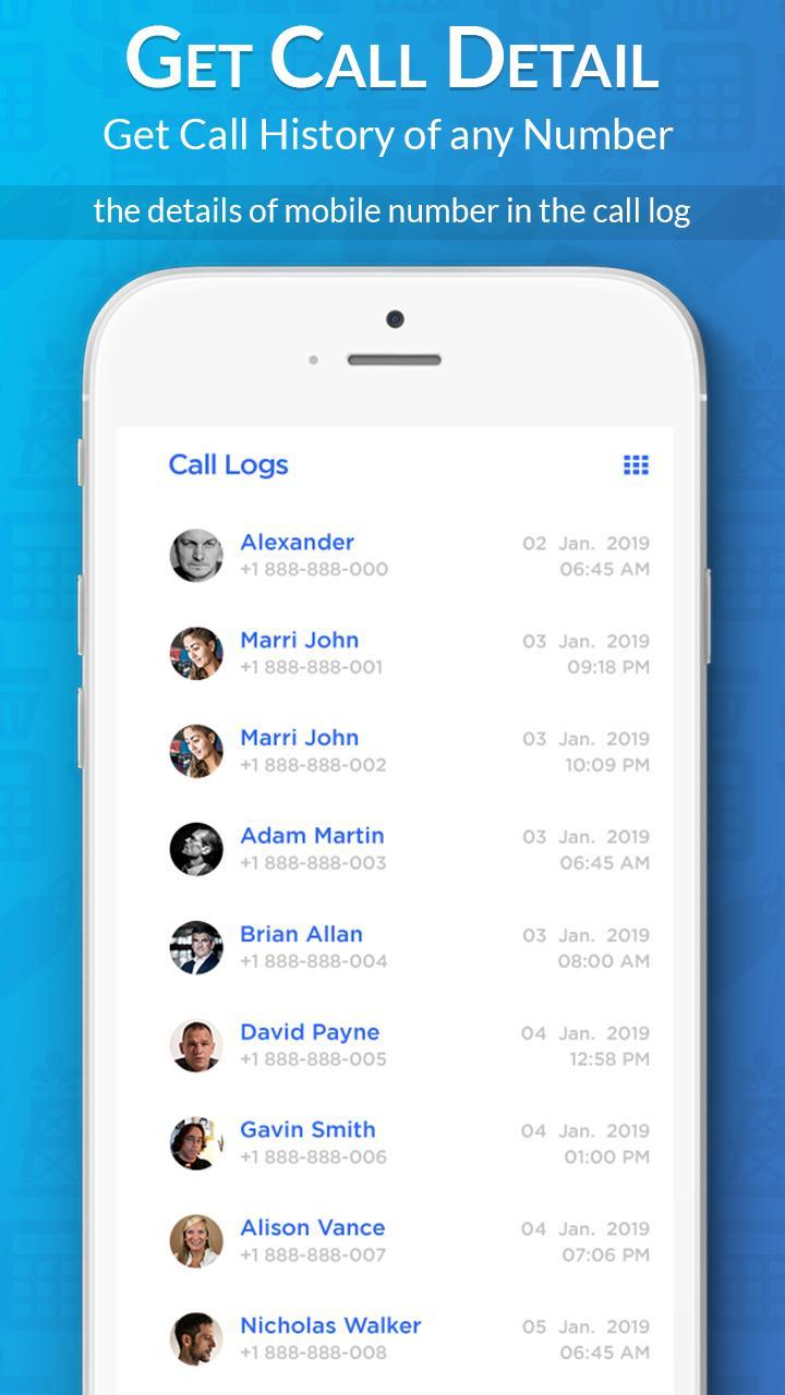 how to get call history of any number in india