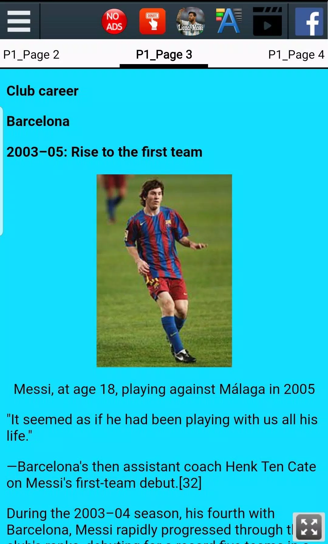 Biography of Lionel Messi APK for Android Download
