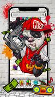 Poster Tema Hip Hop Panda