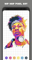Hip Hop Pixel Coloring Book - Paint by Number Affiche