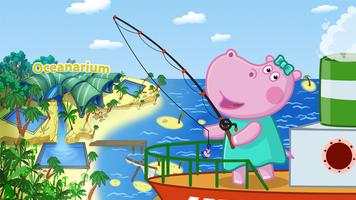 Jeux de pêche Enfants drôles Affiche