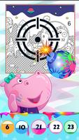 Pintora Hippo Livro de colorir imagem de tela 2