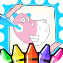 Hippo coloring pages game APK