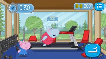 Sportspiele: Hippo Fitness Coach Screenshot 1