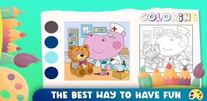برنامه‌نما Hippo coloring pages game عکس از صفحه