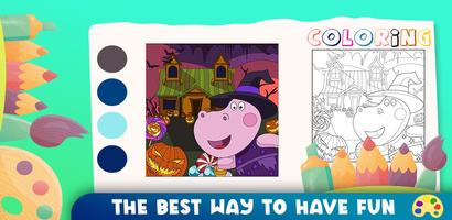 برنامه‌نما Hippo coloring pages game عکس از صفحه