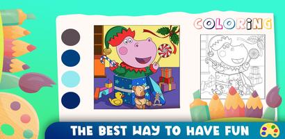 برنامه‌نما Hippo coloring pages game عکس از صفحه