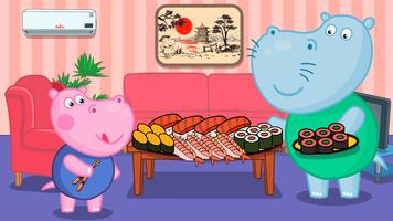 Party Hippo: Gotowanie Sushi plakat