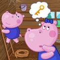 孩子们的谜语。 逃生室