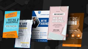 Hiring Card Maker الملصق