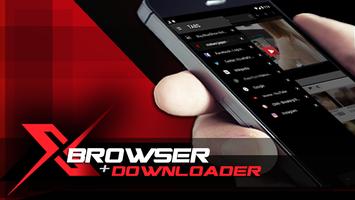 X Browser الملصق