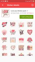 Romantic Love Sticker Packs : WAStickerApps تصوير الشاشة 1