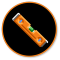 Check surface level with bubble level meter