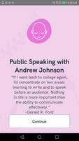 Public Speaking with Andrew Johnson Affiche