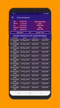 Screenshot 1 for মাহে রমজান ২০২০ ও নামাজের সময়সূচী | Ramadan 2020