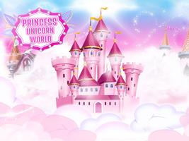 Unicorn Princess Dreamland-Baby Pet Care & Dressup الملصق