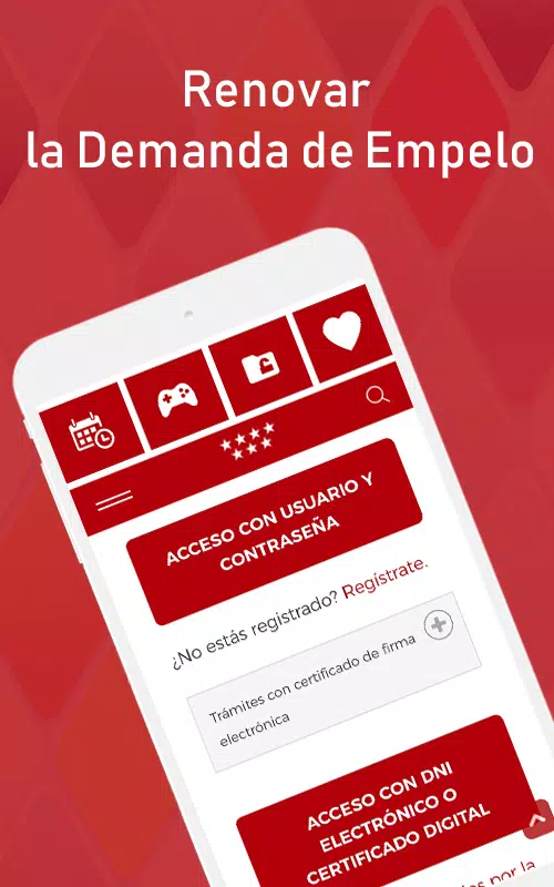 RENOVAR EL PARO Comunidad de Madrid DARDE online for Android - APK Download