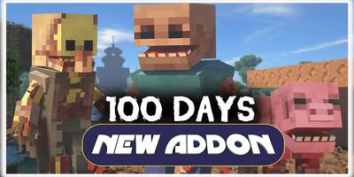 100 Days for minecraft plakat