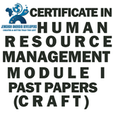 CRAFT CERT IN HR MANAGEMENT MODULE I  PAST PAPERS icône