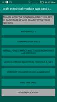 CRAFT ELECTRICAL MODULE TWO PAST PAPERS poster