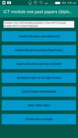 ICT MODULE ONE PAST PAPERS (DIPLOMA) poster