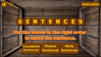 Sentence Scramble Word Game- Learning to Read Affiche