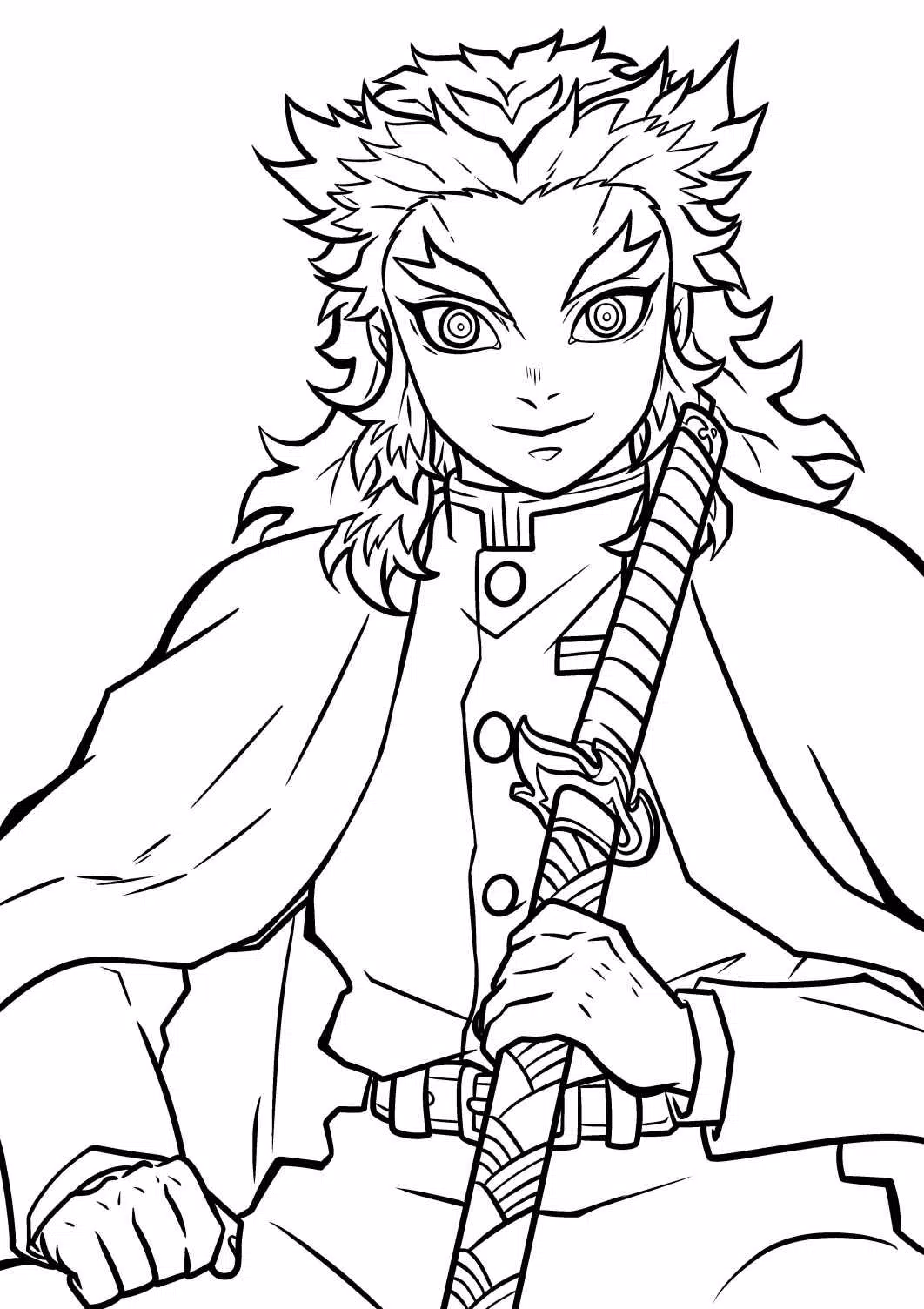 Sketch Rengoku Kimetsu No Yaiba, Demon Slayer.  Tatuagens de anime, Desenho  de anime, Tutoriais de desenho anime