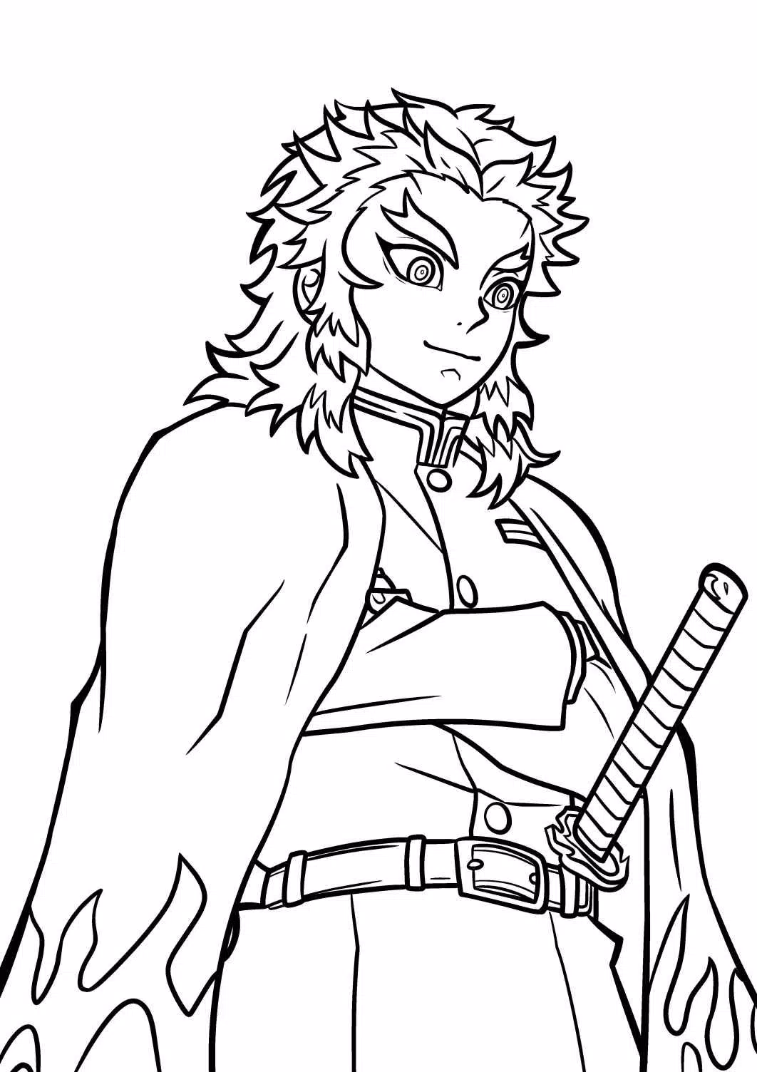 Sketch Rengoku Kimetsu No Yaiba, Demon Slayer.  Tatuagens de anime, Desenho  de anime, Tutoriais de desenho anime