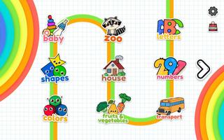 아이들을위한 퍼즐. 교육 게임 포스터