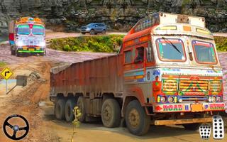 Indian Heavy Cargo Truck Game Affiche