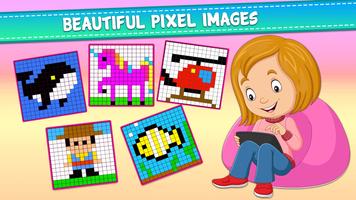 Jeux de coloriage pixel art Affiche