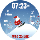 Animated Santa Skiing Watch APK