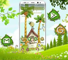 Home Coconut Tree Theme Affiche