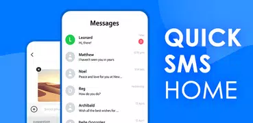 Quick SMS Launcher: Эмотиконы, чат